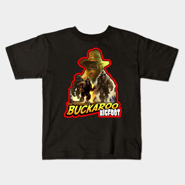 The Adventures of Buckaroo Bigfoot Sasquatch Explorer Kids T-Shirt by National Cryptid Society